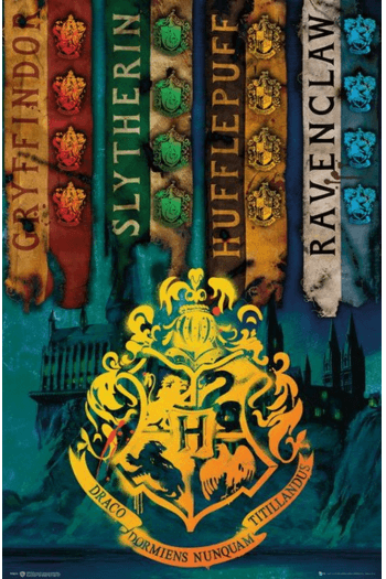 Harry Potter - Poster "House Flags" (91.5X61) - slika proizvoda