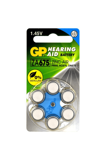 GP ZINC AIR BATERIJA ZA SLUŠNI APARAT ZA675 6/1 - slika proizvoda