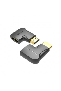 Adapter Hdmi Muški Na Hdmi Ženski Kutni Flat Vention 90 Aipb0 Crni