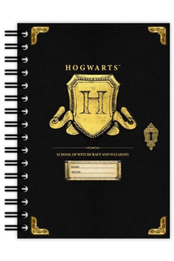 Blue Sky Harry Potter A5 Wiro Notebook - Hogwarts Shield - slika proizvoda
