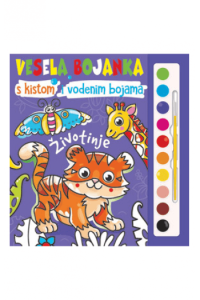 Vesela bojanka - Životinje s kistom i vodenim bojama - naslovnica