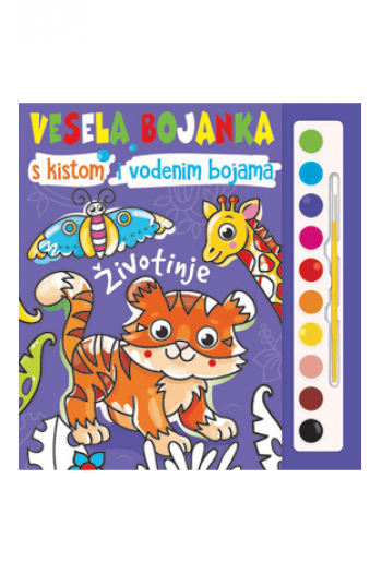 Vesela bojanka - Životinje s kistom i vodenim bojama - naslovnica