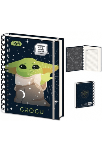 Pyramid Star Wars: The Mandalorian (Grogu) A5 Wiro Undated Diary Notebook - slika proizvoda