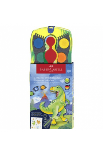 Boja vodena fi 24mm 12boja+glitter glow T-rex Connector Faber Castell 125013 - slika proizvoda