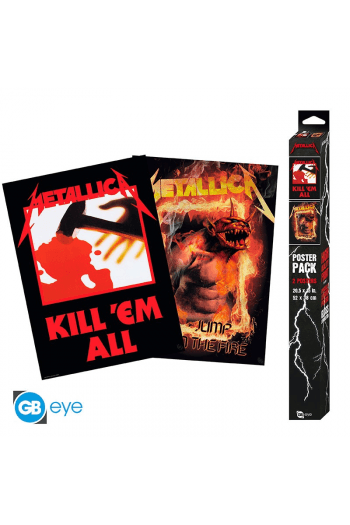 Metallica - Set 2 Posters Chibi 52X38 - Kill Em AllFire Guy X4 - slika proizvoda