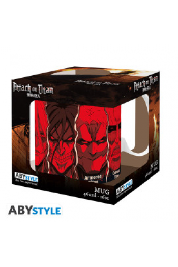 Attack On Titan - Mug - 460 ml - All Titans - Subli - Box - slika proizvoda