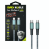 Maxmobile data kabel type C-Type C UDC3029 Kevlar Gray 3.1Gen.100W 5A 1.2m - slika proizvoda