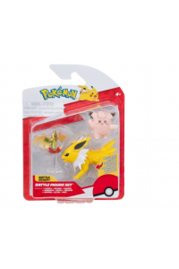 Pokemon Figurica "Battle Figure" 3Pk - Clefairy, Flapple, Jolteon W22