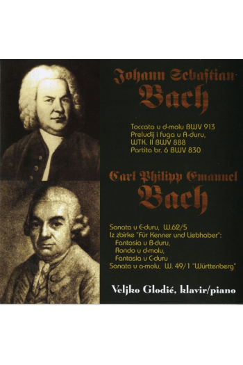 VELJKO GLODIĆ - KLAVIR/PIANO BACH CD - omot