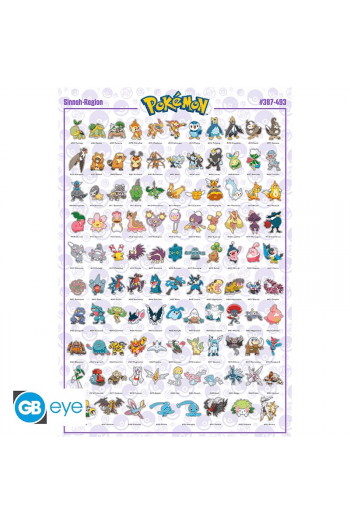 Pokemon - Poster Sinnoh Pokemon English (91.5X61) - slika proizvoda