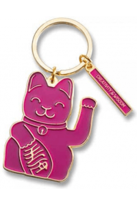 Lucky Cat Key Ring / purple/ 8,5x4x0,2cm / zinc die-cast (12) - slika proizvoda