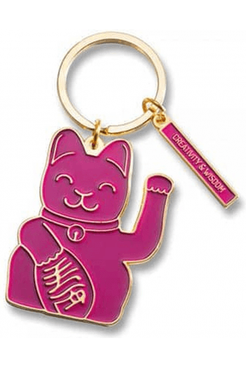 Lucky Cat Key Ring / purple/ 8,5x4x0,2cm / zinc die-cast (12) - slika proizvoda