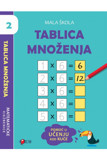 Tablica množenja 2 - vježbenica - naslovnica