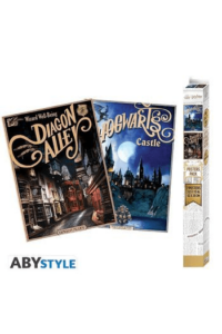 Harry Potter - Set 2 Chibi Posters - Retro Hogwarts&Diagon 52X38 - slika proizvoda