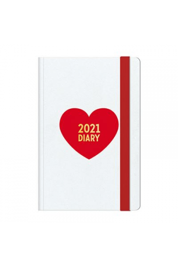Planer 12*18 cm Heart 2021 Medium Weekly Diary - slika proizvoda