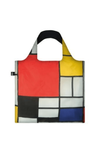 Loqi Pm.Co-Piet Mondrian Composition With Red Yellow Blue and Black Bag