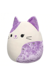 Squishmallows 30Cm - Rune - Bijela Baršunasta Mačka S Ljubičastim Ušima