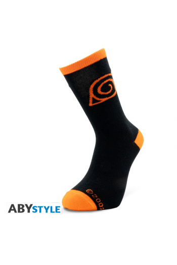 Naruto Shippuden - Socks - Black & Orange - Konoha - slika proizvoda