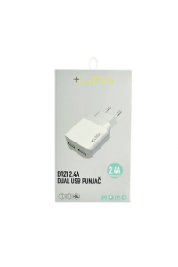 Kućni punjač + Class za Apple iphone 6/7/8XUSB 2.4A + USB Lightning