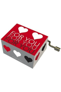 Glazbena kutija For you, with hearts,  melodija: Happy Birthday - slika proizvoda