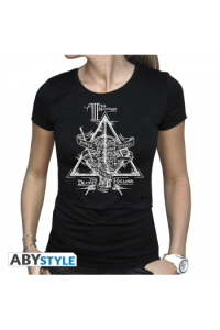 Harry Potter - Tshirt "Deathly Hallows" Woman SS Black - Basic Xl - slika proizvoda