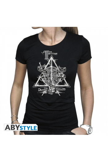 Harry Potter - Tshirt "Deathly Hallows" Woman SS Black - Basic Xl - slika proizvoda