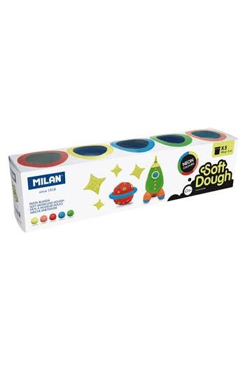 Plastelin MILAN Neon Soft Dough set 5 boja X 142g P6 - slika proizvoda