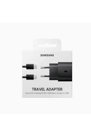 Kućni punjač original za Samsung TA800XBEGWW tip C PD 25W + tip C USB crni blister - slika proizvoda