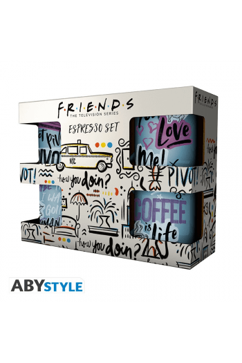 Friends - Set 4 Espresso Mugs - Doodle* - slika proizvoda