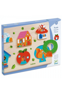 Drvene puzzle - Kuća - slika proizvoda