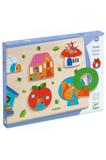 Drvene puzzle - Kuća - slika proizvoda