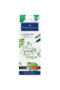 Marker obostrani akvarel 6 boja Lettering Jungle Goldfaber Faber Castell 164517 - slika proizvoda