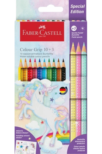 Boje drvene  10boja Grip 2001+3boje drvene Sparkle pastel Faber Castell 201542 blister ~ 1/5 - slika proizvoda