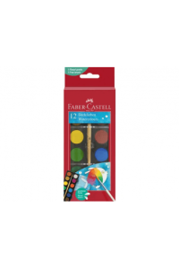 Boja vodena fi 24mm 12boja+kist Faber Castell 125011 blister