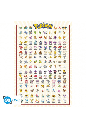 Pokemon - Poster Kanto 151 English - slika proizvoda