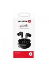 Swissten slušalice Bluetooth Earbuds, mikrofon, HandsFree, crne Sonic - slika proizvoda