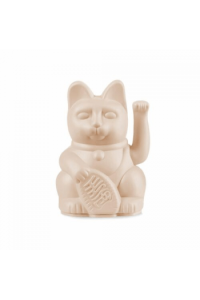 Lucky Cat Mini  waving cat ocher ca. 6,7 x 5,2 x 9,8 cm  plastic no batt.incl.