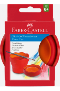 Čaša za tempere Clic&Go Faber Castell 181517 crvena blister ~ 1/6/144
