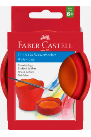 Čaša za tempere Clic&Go Faber Castell 181517 crvena blister ~ 1/6/144 - slika proizvoda