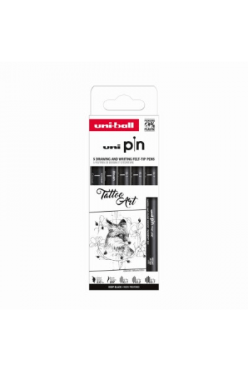 Marker Uni pin set 0.1,0.2,0.7,BR,CS3 mm crni Tatoo Art 5,1 - slika proizvoda