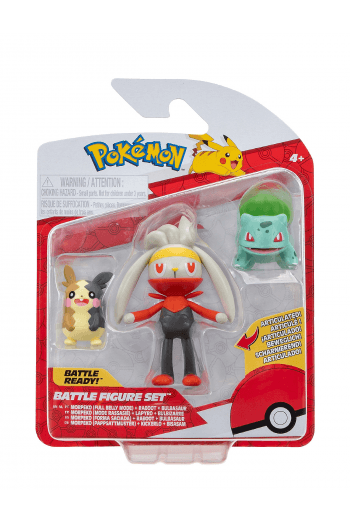PKM: Pokemon figurica "Battle Figure" 3PK - Morpeko, Bulbasaur, Raboot W18 - slika proizvoda