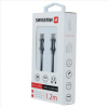Swissten Kabel Usb-C/Lightning, Platneni, 1.2M, Crni - slika proizvoda