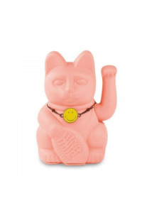 SMILEY Lucky Charm Cat - waving cat - peach