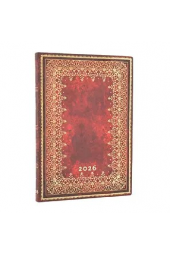 Planer tjedni 2026 12,5x17cm - midi horizontalni  s gumicom Foiled Flexi Paperblanks - slika proizvoda