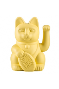 Lucky Cat  waving cat  yellow ca. 10,5 x 8,5 x 15 cm   plastic  no batt.incl.
