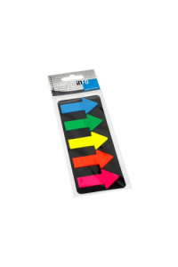 Zastavica 25x45mm  5x25L strelice Global Notes 2683-09 sortirano blister veće: pla, zel,žu,nar,roz - slika proizvoda