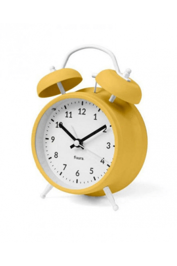 Sat Alarm Retro Žuto/Bijeli - slika proizvoda