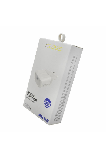 Kućni punjač + Class USB-C PD 25W brzi 220V bijeli - slika proizvoda