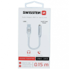 Swissten Kabel Audio, Stereo, Usb-C Na Audio 3.5Mm Ženski, 15Cm, Bijeli - slika proizvoda