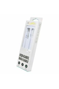 USB kabel + Class mikro, USB na mikro 1m pleteni bijeli - slika proizvoda